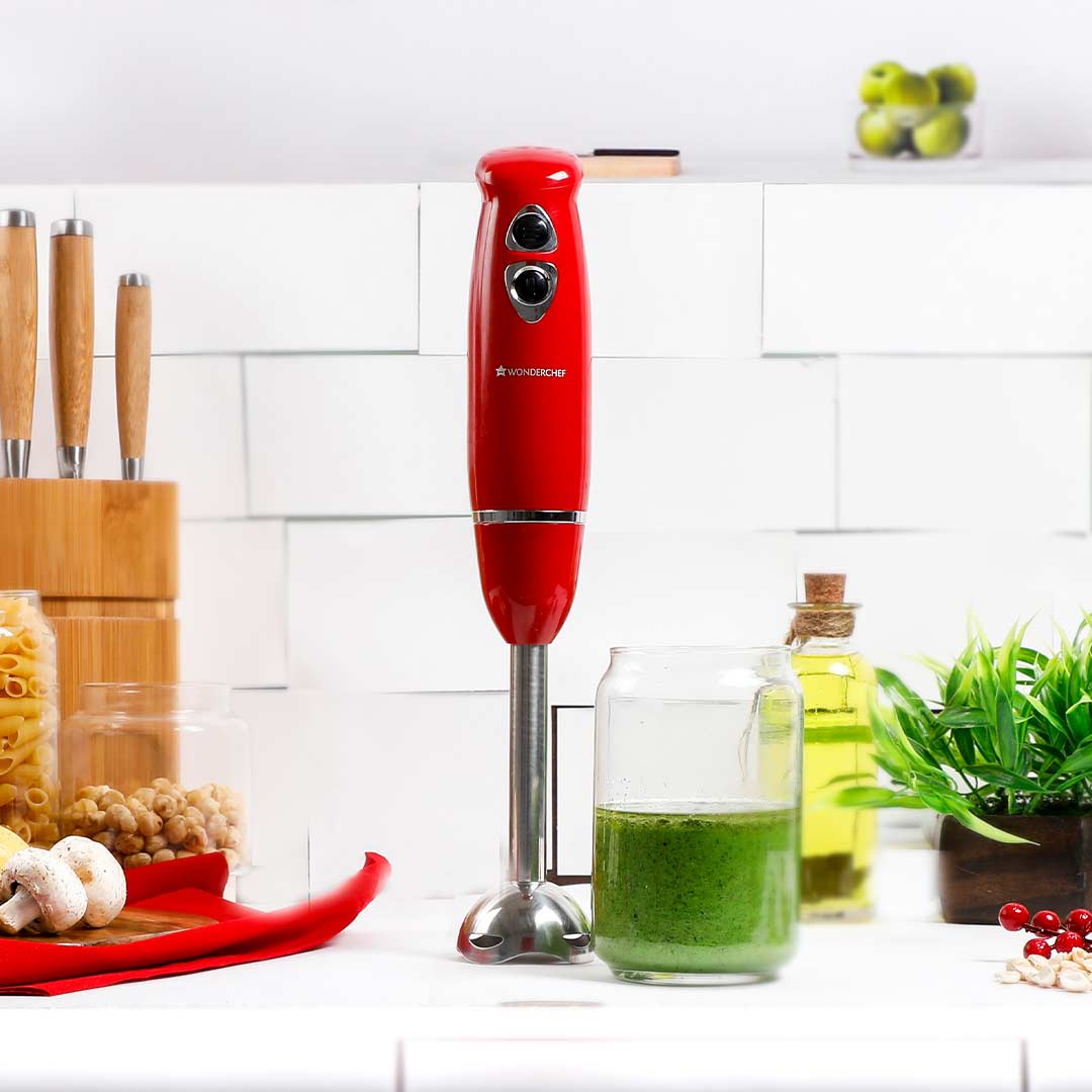 Wonderchef Hand Blender Crimson Edge (Red) with Australian Plug