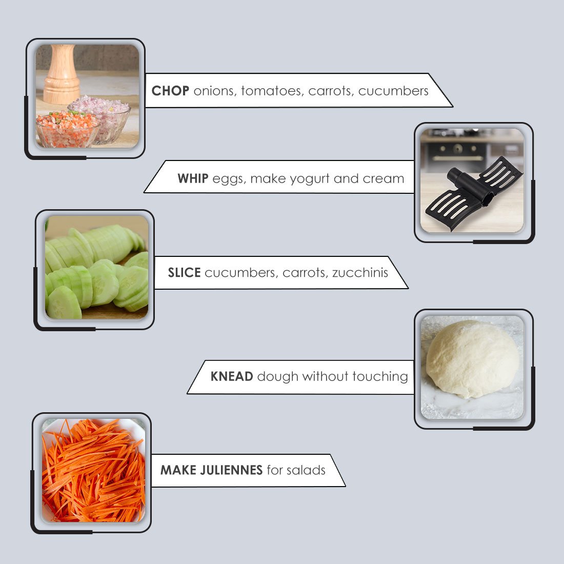 Wonderchef Turbo Chopper with Dough Kneader Attachment