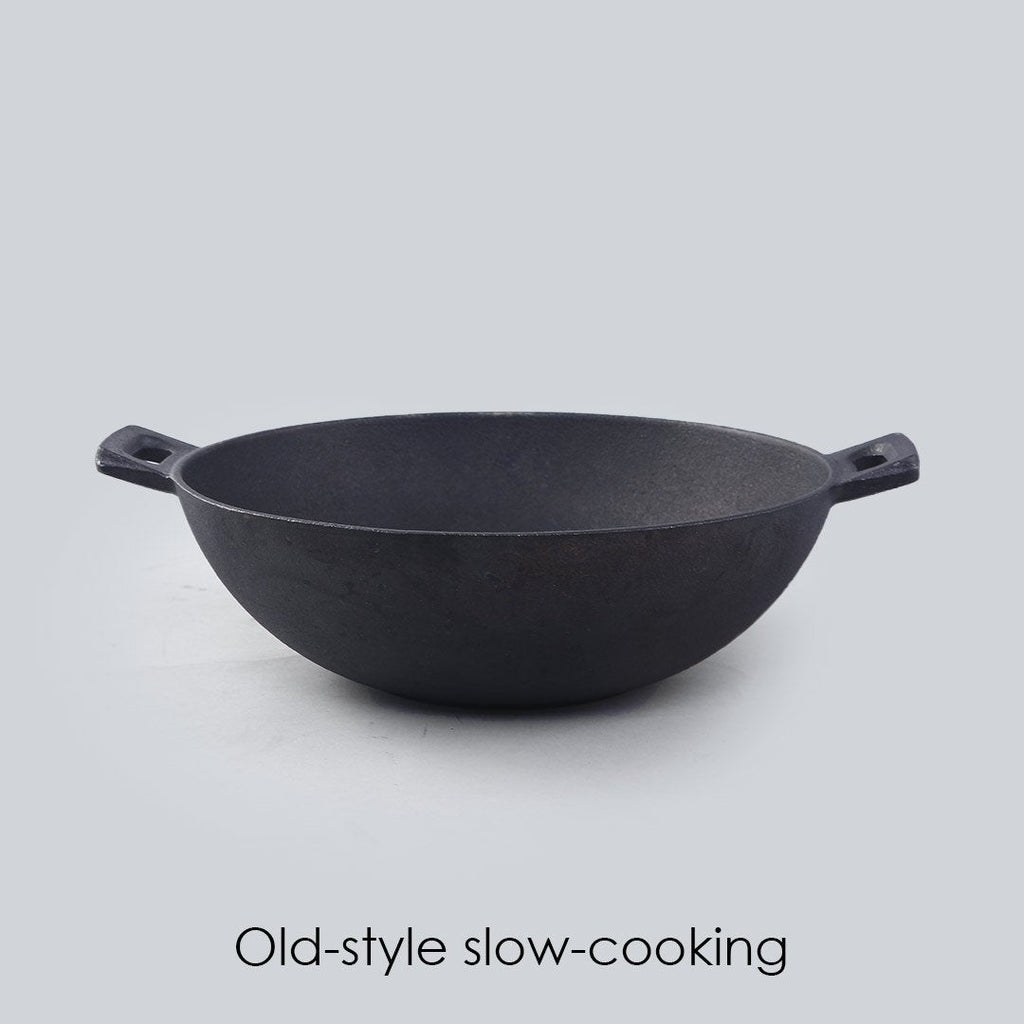Wonderchef Forza Pre Seasoned Cast Iron Kadhai 30cm, 3.35L, 3.8mm