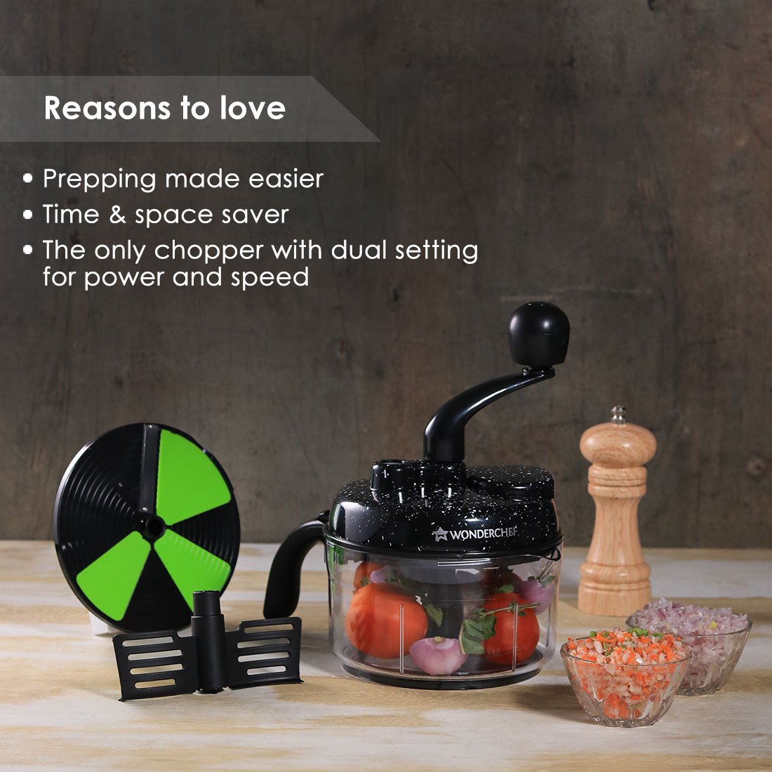 Wonderchef Turbo Chopper with Dough Kneader Attachment