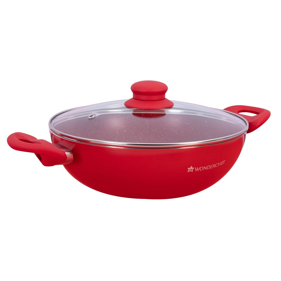 Wonderchef Royal Velvet Wok 26cm - Red 3.2L