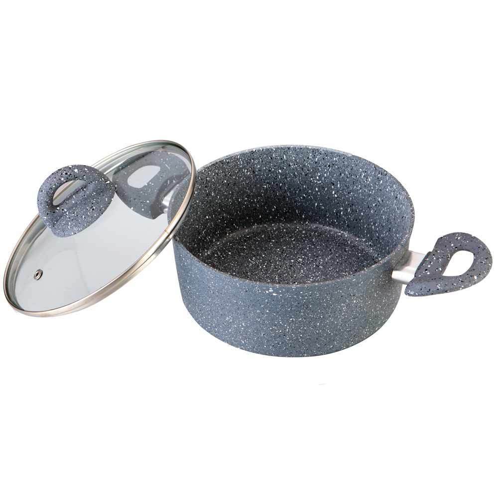 Wonderchef Granite 28 cm Casserole with lid 6.5L
