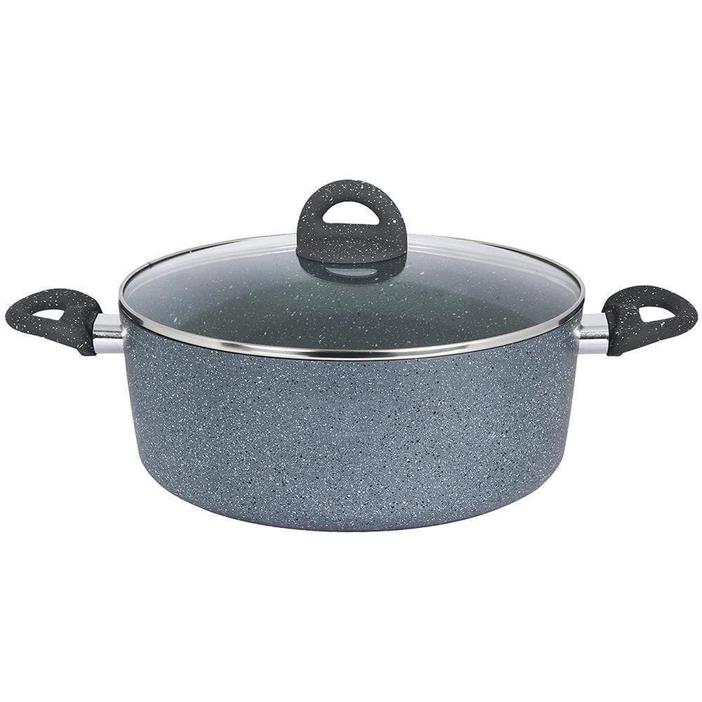 Wonderchef Granite 28 cm Casserole with lid 6.5L