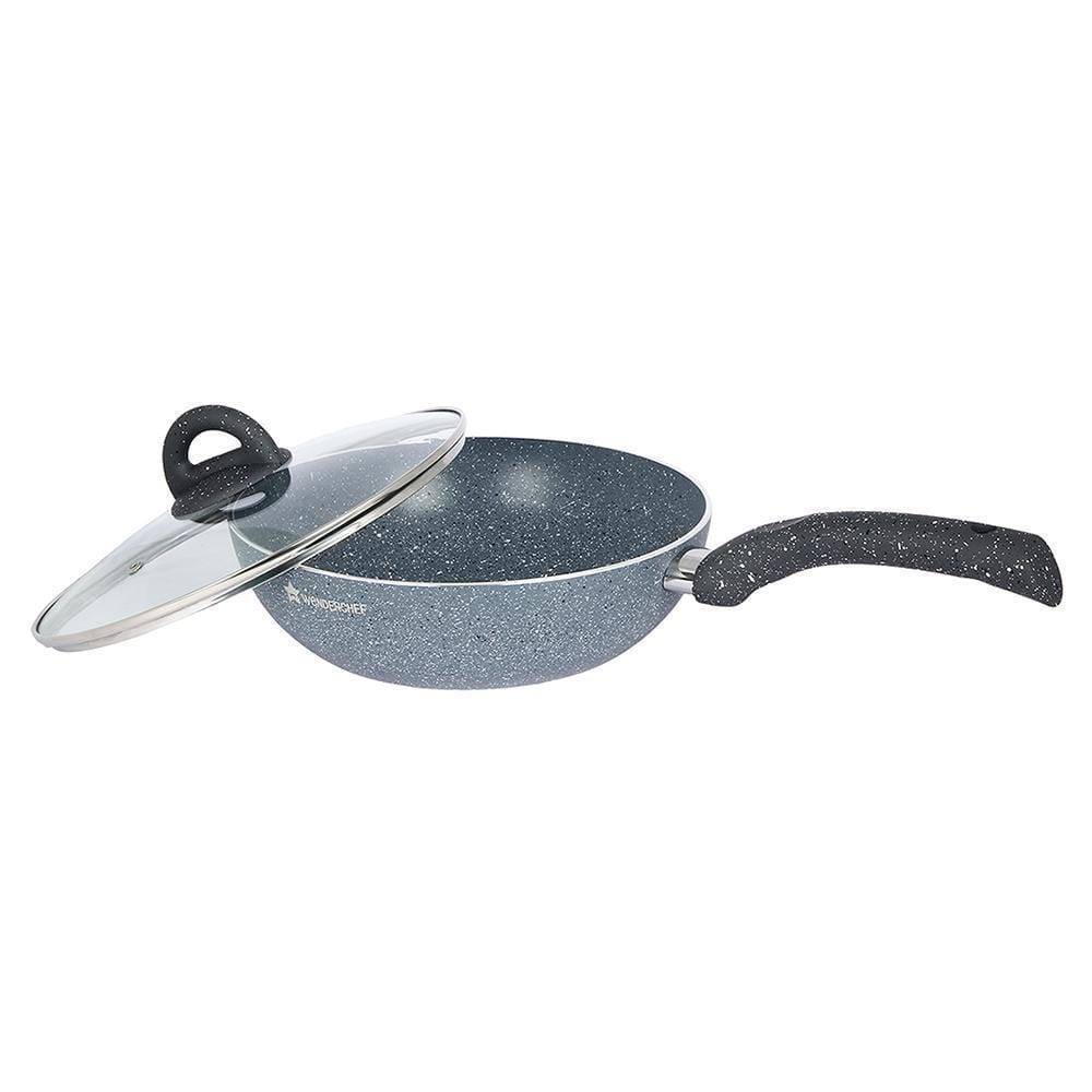 Wonderchef Granite Range Wok with Lid 20cm 1.5L