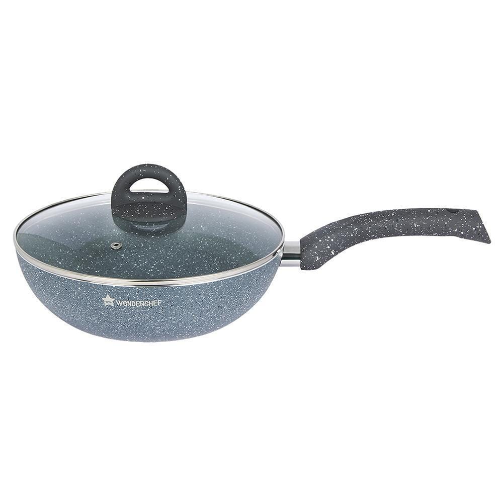 Wonderchef Granite Range Wok with Lid 20cm 1.5L