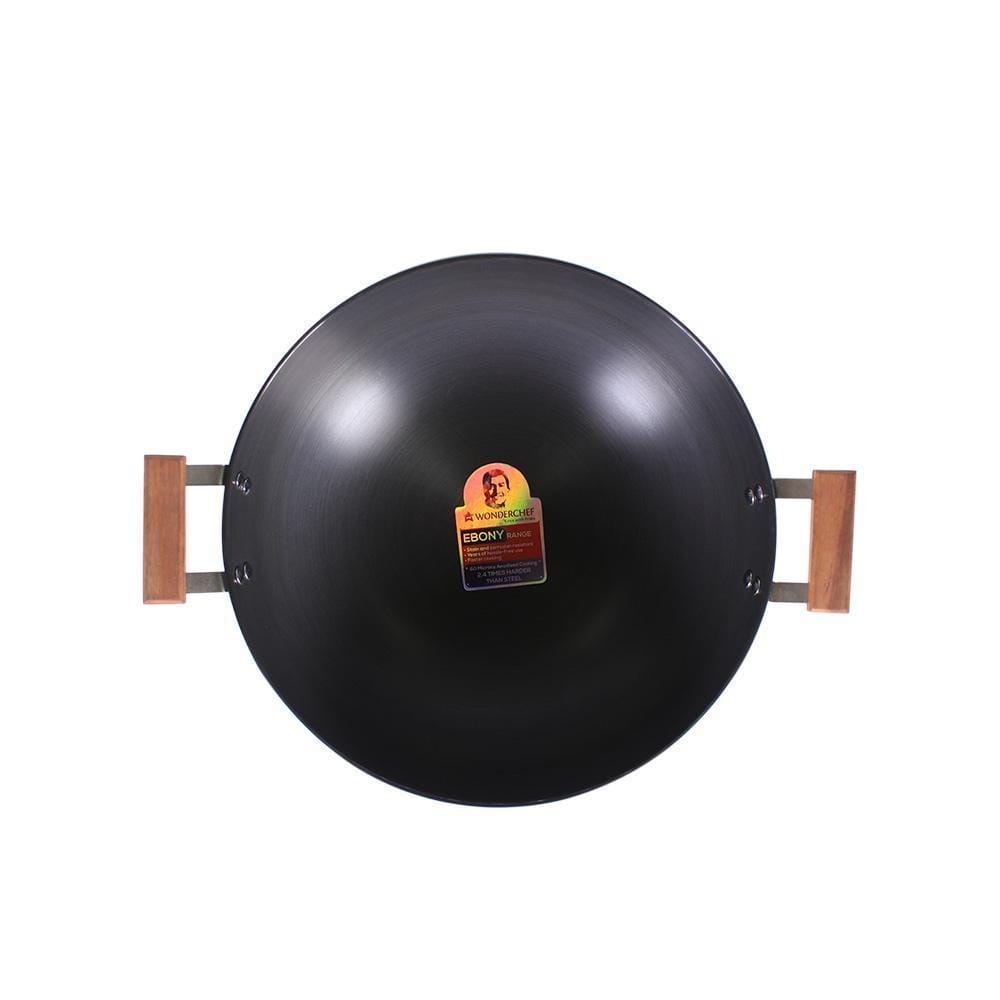 Wonderchef Ebony Deep Kadhai With Lid 30cm 6L
