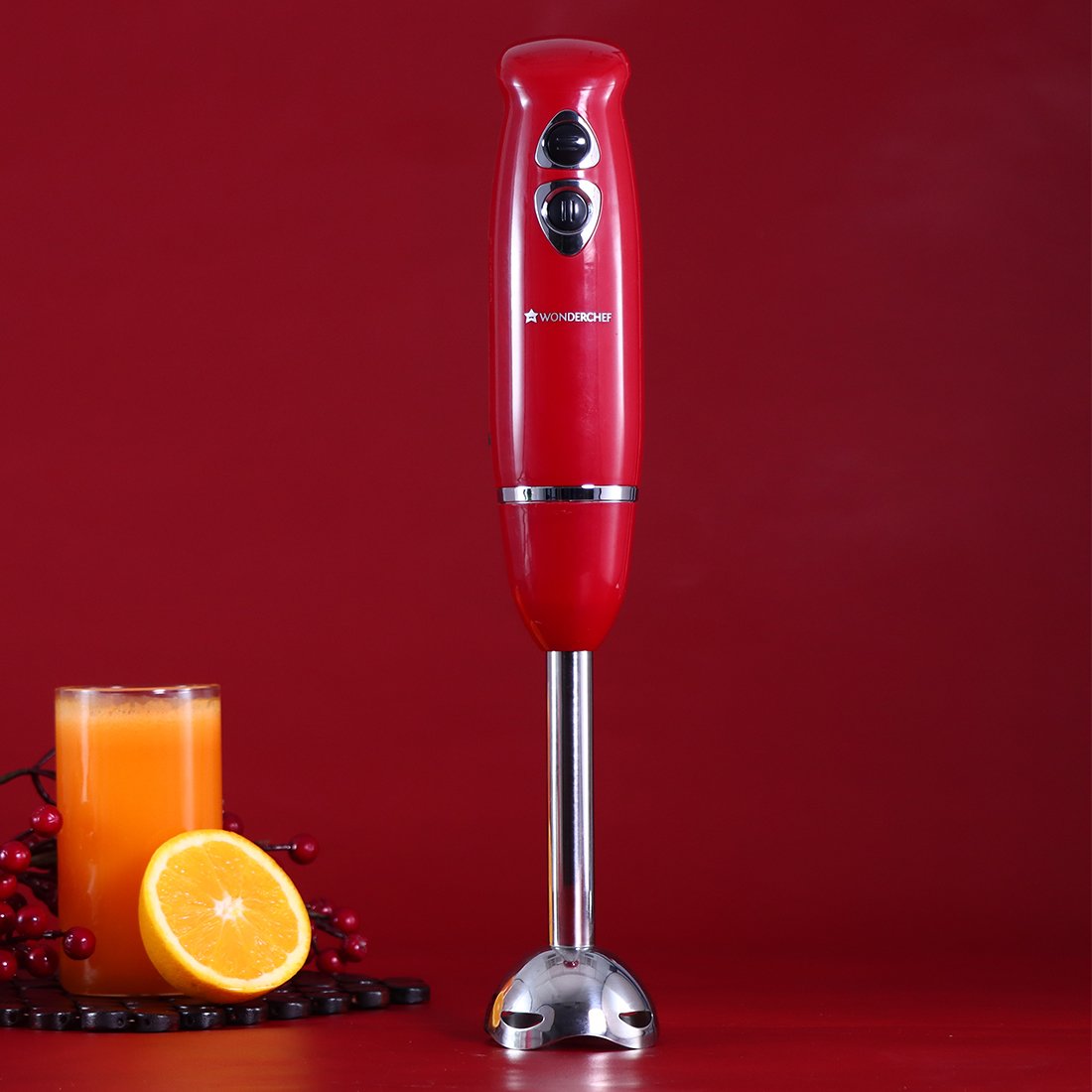 Wonderchef Hand Blender Crimson Edge (Red) with Australian Plug