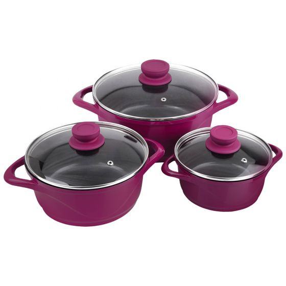 Wonderchef Ceramide 6Pc Casserole Set - Pink