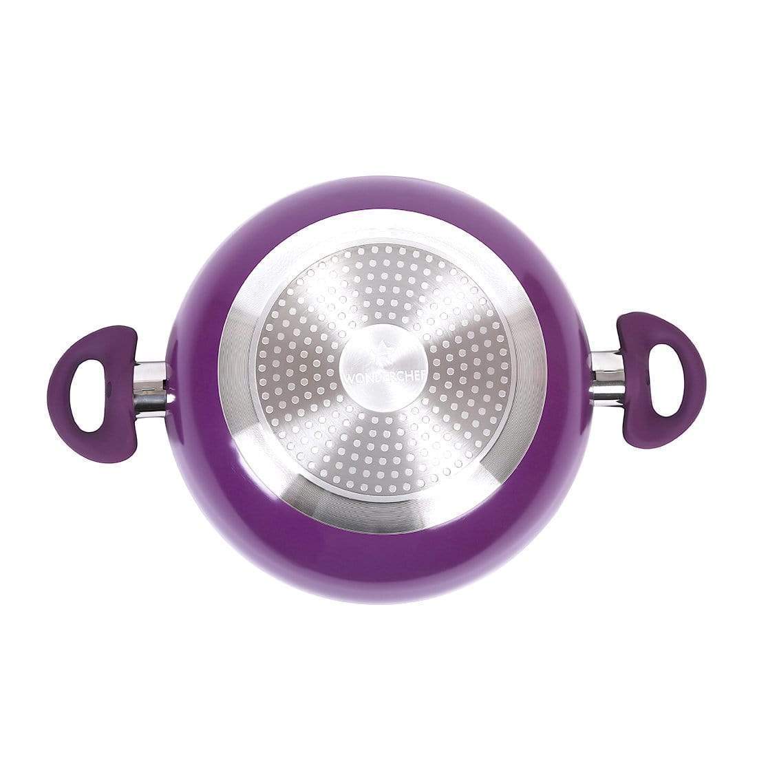 Wonderchef Royal Velvet Wok With Lid 24cm, 2.7L, Purple