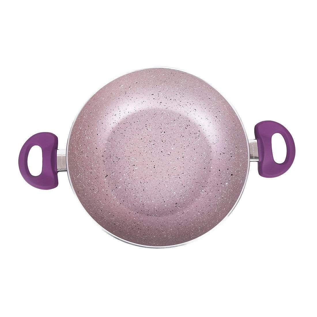 Wonderchef Royal Velvet Wok With Lid 24cm, 2.7L, Purple
