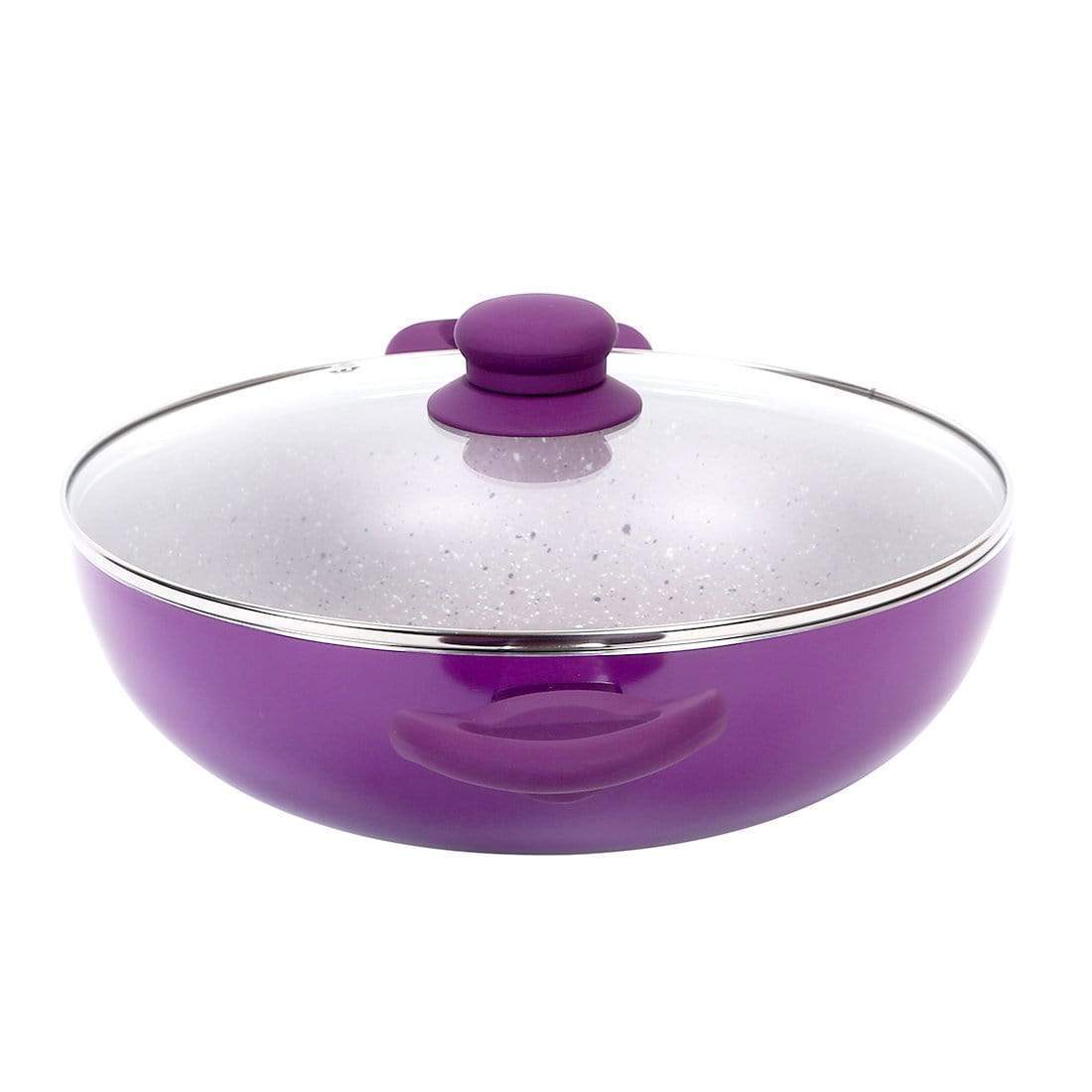 Wonderchef Royal Velvet Wok With Lid 24cm, 2.7L, Purple